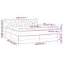 Box spring bed with mattress and LED blue fabric 160x200 cm by vidaXL, Beds and slatted bases - Ref: Foro24-3133971, Price: 4...