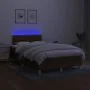 Boxspringbett mit Matratze und dunkelbraunem LED-Stoff 120x200 cm von vidaXL, Betten und Lattenroste - Ref: Foro24-3133944, P...