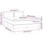 Boxspringbettmatratze LED-Leuchten dunkelbrauner Stoff 140x190 cm von vidaXL, Betten und Lattenroste - Ref: Foro24-3133632, P...