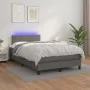 Boxspringbett mit Matratze und LED-grauem Kunstleder 120x200 cm von vidaXL, Betten und Lattenroste - Ref: Foro24-3134097, Pre...