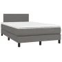 Boxspringbett mit Matratze und LED-grauem Kunstleder 120x200 cm von vidaXL, Betten und Lattenroste - Ref: Foro24-3134097, Pre...