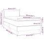 Box spring bed LED mattress cappuccino synthetic leather 90x200 cm by vidaXL, Beds and slatted bases - Ref: Foro24-3134146, P...