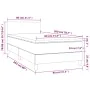 Box spring bed with mattress and LED black velvet 80x200 cm by vidaXL, Beds and slatted bases - Ref: Foro24-3134251, Price: 2...