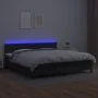 Boxspringbett mit Matratze und LED schwarzem Kunstleder 200x200 cm von vidaXL, Betten und Lattenroste - Ref: Foro24-3134243, ...