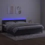 Boxspringbett mit Matratze und dunkelgrauem LED-Samt 200x200 cm von vidaXL, Betten und Lattenroste - Ref: Foro24-3134364, Pre...