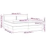 Boxspringbett mit Matratze und dunkelgrauem LED-Samt 200x200 cm von vidaXL, Betten und Lattenroste - Ref: Foro24-3134364, Pre...