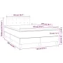 Boxspringbett mit Matratze und dunkelgrauem LED-Stoff 120x200 cm von vidaXL, Betten und Lattenroste - Ref: Foro24-3134022, Pr...