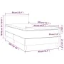 Boxspringbett mit Matratze und dunkelgrauem LED-Samt 90x200 cm von vidaXL, Betten und Lattenroste - Ref: Foro24-3134262, Prei...