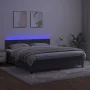 Boxspringbett mit Matratze und dunkelgrauem LED-Samt 160x200 cm von vidaXL, Betten und Lattenroste - Ref: Foro24-3134292, Pre...