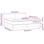 Boxspringbett mit Matratze und dunkelgrauem LED-Samt 160x200 cm von vidaXL, Betten und Lattenroste - Ref: Foro24-3134292, Pre...