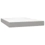 Boxspringbettmatratze und LED-Leuchten hellgrauer Stoff 140x190 cm von vidaXL, Betten und Lattenroste - Ref: Foro24-3138549, ...