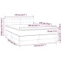 Box spring bed with mattress and LED pink velvet 140x190 cm by vidaXL, Beds and slatted bases - Ref: Foro24-3134644, Price: 4...