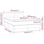 Boxspringbett mit Matratze und hellgrauem LED-Samt 140x200 cm von vidaXL, Betten und Lattenroste - Ref: Foro24-3134645, Preis...