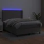 Boxspringbett mit Matratze und LED-grauem Kunstleder 140x200 cm von vidaXL, Betten und Lattenroste - Ref: Foro24-3139269, Pre...