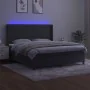 Boxspringbett mit Matratze und dunkelgrauem LED-Samt 180x200 cm von vidaXL, Betten und Lattenroste - Ref: Foro24-3139458, Pre...