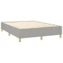 Boxspringbettmatratze und LED-Leuchten hellgrauer Stoff 140x190 cm von vidaXL, Betten und Lattenroste - Ref: Foro24-3138709, ...