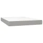 Boxspringbettmatratze und LED-Leuchten hellgrauer Stoff 140x190 cm von vidaXL, Betten und Lattenroste - Ref: Foro24-3138709, ...