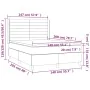 Boxspringbett mit Matratze und dunkelgrauem LED-Samt 140x200 cm von vidaXL, Betten und Lattenroste - Ref: Foro24-3139626, Pre...