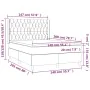 Box spring bed mattress LED lights dark brown fabric 140x200cm by vidaXL, Beds and slatted bases - Ref: Foro24-3139120, Price...