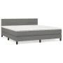 Boxspringbett mit dunkelgrauer Stoffmatratze 160x200 cm von vidaXL, Betten und Lattenroste - Ref: Foro24-3140066, Preis: 484,...