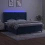 Boxspringbett mit Matratze und LED dunkelblauem Samt 160x200 cm von vidaXL, Betten und Lattenroste - Ref: Foro24-3139755, Pre...