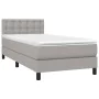 Boxspringbett mit hellgrauer Stoffmatratze 90x190 cm von vidaXL, Betten und Lattenroste - Ref: Foro24-3140337, Preis: 309,49 ...