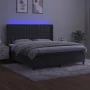 Boxspringbett mit Matratze und dunkelgrauem LED-Samt 180x200 cm von vidaXL, Betten und Lattenroste - Ref: Foro24-3139818, Pre...