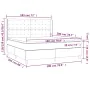 Boxspringbett mit Matratze und dunkelgrauem LED-Samt 180x200 cm von vidaXL, Betten und Lattenroste - Ref: Foro24-3139818, Pre...