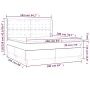 Boxspringbett mit Matratze und dunkelgrauem LED-Samt 160x200 cm von vidaXL, Betten und Lattenroste - Ref: Foro24-3139812, Pre...