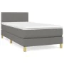 Cama box spring con colchón tela gris oscuro 80x200 cm de vidaXL, Camas y somieres - Ref: Foro24-3140490, Precio: 270,30 €, D...