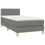 Cama box spring con colchón tela gris oscuro 80x200 cm de vidaXL, Camas y somieres - Ref: Foro24-3140490, Precio: 270,30 €, D...