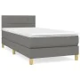 Cama box spring con colchón tela gris oscuro 100x200 cm de vidaXL, Camas y somieres - Ref: Foro24-3140594, Precio: 330,91 €, ...