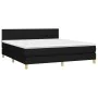 Boxspringbett mit schwarzer Stoffmatratze 160x200 cm von vidaXL, Betten und Lattenroste - Ref: Foro24-3140627, Preis: 495,25 ...