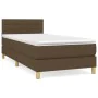 Box spring bed with dark brown fabric mattress 100x200 cm by vidaXL, Beds and slatted bases - Ref: Foro24-3140676, Price: 325...