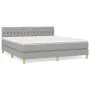 Box spring bed with light gray fabric mattress 180x200 cm by vidaXL, Beds and slatted bases - Ref: Foro24-3140873, Price: 550...