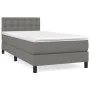 Box spring bed with dark gray fabric mattress 90x190 cm by vidaXL, Beds and slatted bases - Ref: Foro24-3140338, Price: 309,1...