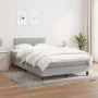 Box spring bed with light gray fabric mattress 120x200 cm by vidaXL, Beds and slatted bases - Ref: Foro24-3140201, Price: 386...