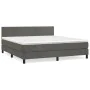 Boxspringbett mit dunkelgrauer Samtmatratze 180x200 cm von vidaXL, Betten und Lattenroste - Ref: Foro24-3141198, Preis: 534,8...