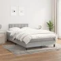 Box spring bed with light gray fabric mattress 120x200 cm by vidaXL, Beds and slatted bases - Ref: Foro24-3140361, Price: 381...