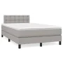 Box spring bed with light gray fabric mattress 120x200 cm by vidaXL, Beds and slatted bases - Ref: Foro24-3140361, Price: 381...