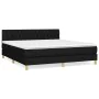 Box spring bed with black fabric mattress 180x200 cm by vidaXL, Beds and slatted bases - Ref: Foro24-3140875, Price: 549,79 €...