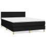 Box spring bed with black fabric mattress 140x190 cm by vidaXL, Beds and slatted bases - Ref: Foro24-3140691, Price: 454,03 €...