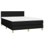 Box spring bed with black fabric mattress 140x190 cm by vidaXL, Beds and slatted bases - Ref: Foro24-3140691, Price: 454,03 €...