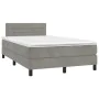 Boxspringbett mit hellgrauer Samtmatratze 120x200 cm von vidaXL, Betten und Lattenroste - Ref: Foro24-3141353, Preis: 375,08 ...