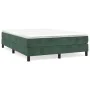 Box spring bed with dark green velvet mattress 140x190 cm by vidaXL, Beds and slatted bases - Ref: Foro24-3144330, Price: 402...