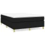 Box spring bed with black fabric mattress 140x200 cm by vidaXL, Beds and slatted bases - Ref: Foro24-3144524, Price: 415,74 €...