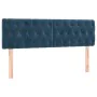 Box spring bed with dark blue velvet mattress 160x200 cm by vidaXL, Beds and slatted bases - Ref: Foro24-3141495, Price: 496,...