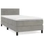 Boxspringbett mit hellgrauer Samtmatratze 80x200 cm von vidaXL, Betten und Lattenroste - Ref: Foro24-3141329, Preis: 272,60 €...