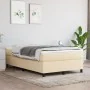 Box spring bed with cream fabric mattress 120x200 cm by vidaXL, Beds and slatted bases - Ref: Foro24-3144412, Price: 362,08 €...