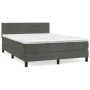 Cama box spring con colchón terciopelo gris oscuro 140x200 cm de vidaXL, Camas y somieres - Ref: Foro24-3141366, Precio: 431,...